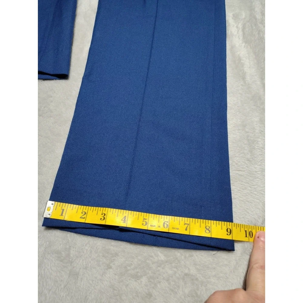 DSCP Trousers Men 33/32 Navy Blue Dress Formal Uniform Flat Polyester Wool